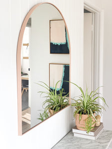 Bjorn Arch Floor Mirror Powder Pink