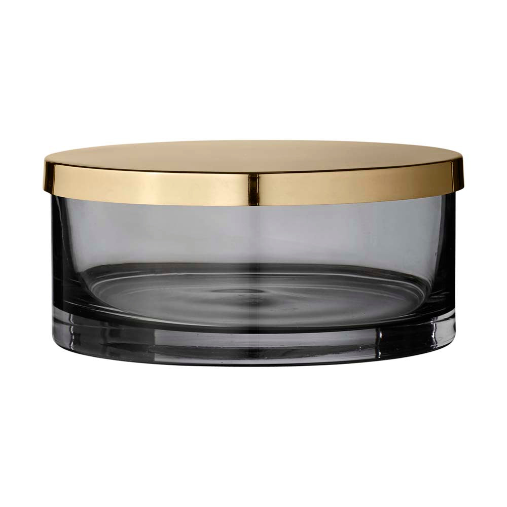 AYTM Tota Black Brass Glass Storage Jar Large stellastudio .au